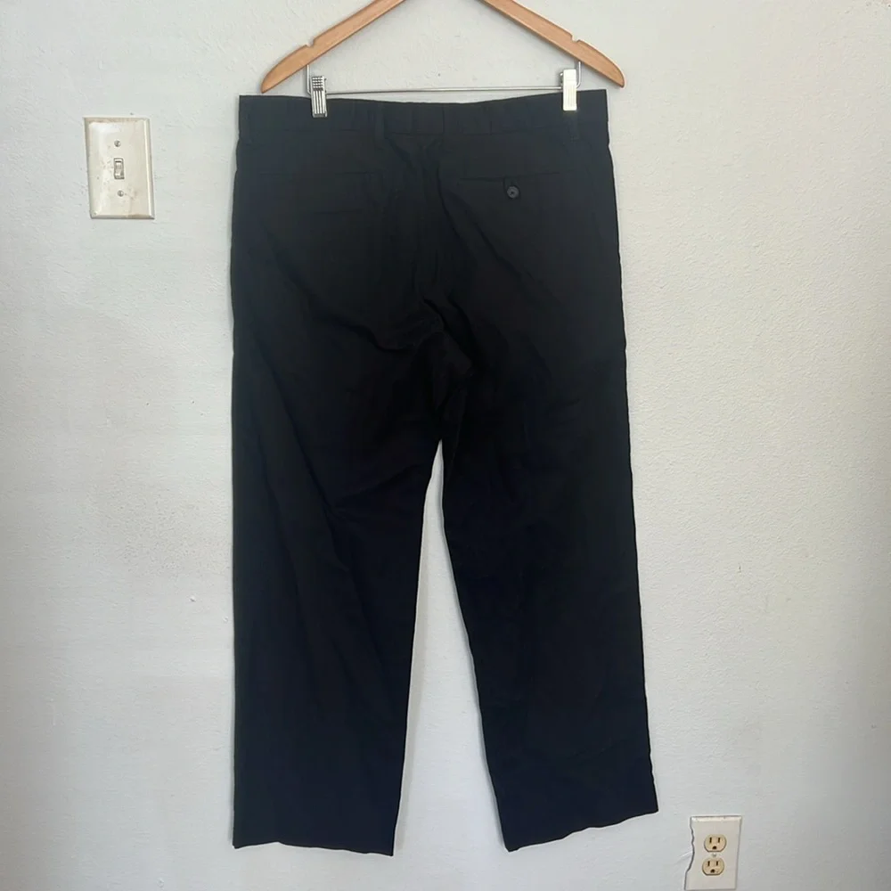 Banana Republic Mens Cotton Straight Black Pants Size 36 X 30‎